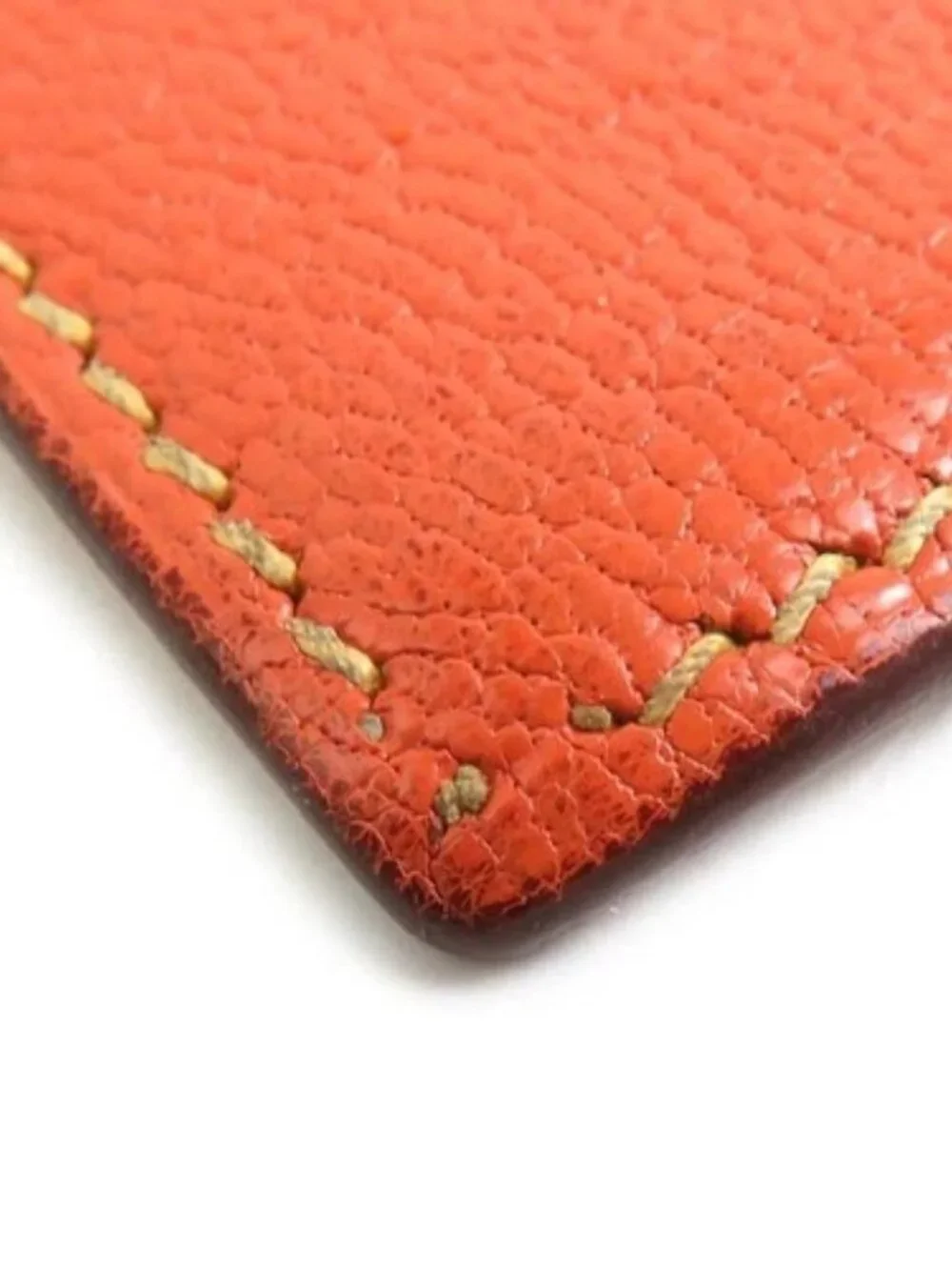 Auth HERMES Agenda/Note Cover Orange/Yellow Leather - e60600a